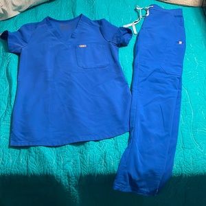 Figs scrubs, size XXS, blue.